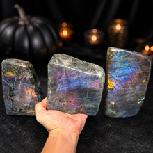 Load image into Gallery viewer, 2 Lb+ Purple Labradorite crystal Freeform, Rainbow Labradorite, White Labradorite