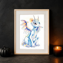 Load image into Gallery viewer, Luume - Fairycore Dragon Art Print – Whimsical Fantasy Illustration Wall Decor