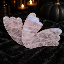Load image into Gallery viewer, Rose Quartz Gua Sha Tool Halloween product photo