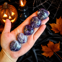 Load image into Gallery viewer, 3cm Dream Amethyst Crystal Hearts for Valentines Day Gifts, Chevron Amethyst