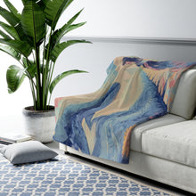 Load image into Gallery viewer, Oneirion Cozy Sherpa Fleece Blanket — Fantasy Whale Illustration