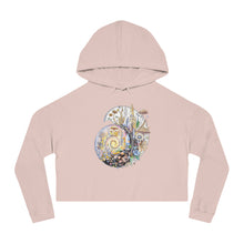 Load image into Gallery viewer, Ammonitae Cropped Fleece Hoodie - Enchanted Ammonite Spiral