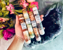 Load image into Gallery viewer, Goddess Rose Quartz Bath Salts in Glass Vials