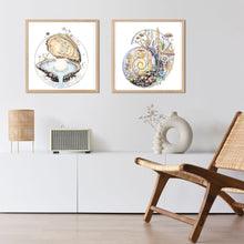 Load image into Gallery viewer, Pearl of Wisdom - Oyster Shell 10x10", 5x7" Art Print with Poem