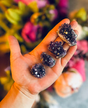 Load image into Gallery viewer, Beautiful Amethyst Druzy Crystal Clusters