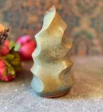 Load image into Gallery viewer, Cream and Dusty Blue Polychrome Jasper Flame
