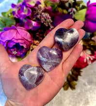 Load image into Gallery viewer, Dream Amethyst Hearts, Chevron Amethyst Heart