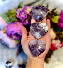 Load image into Gallery viewer, Dream Amethyst Hearts, Chevron Amethyst Heart