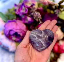 Load image into Gallery viewer, Amethyst Hearts, Chevron Amethyst Heart