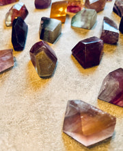 Load image into Gallery viewer, CANDY Fluorite Shapes, Polished Fluorite Freeforms, Fluorescent Crystals