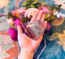 Load image into Gallery viewer, Large CANDY Fluorite Hearts, Ethically sourced Crystal Hearts