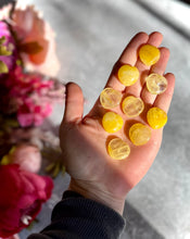 Load image into Gallery viewer, 2 cm Crystal Hearts for Valentines Day, You Choose Red Jasper, Fluorite, Carnelian, Rose Quartz, Moss Agate, Yellow