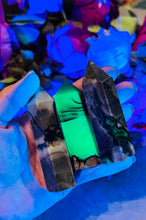 Load image into Gallery viewer, Volcano Agate Towers, UV Fluorescent Green Crystals