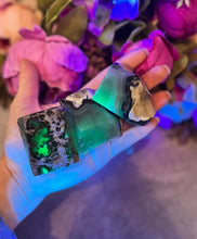 Load image into Gallery viewer, Volcano Agate Tumbled Freecubes, UV Green Fluorescent Minerals