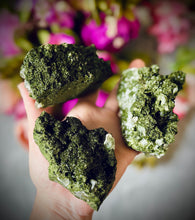 Load image into Gallery viewer, Large Forest Epidote Specimens from Turkey, Epidote and Quartz, Epidote Clusters