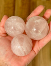 Load image into Gallery viewer, Ethically Sourced Rose Quartz Crystal Ball or Crystal Sphere