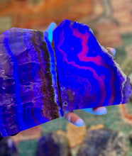 Load image into Gallery viewer, Stunning Fluorite Slices, Fluoresces Pink & Purple