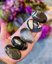 Load image into Gallery viewer, Volcano Agate Palmstones, Green Fluorescent Minerals, UV Crystals