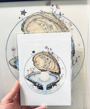 Load image into Gallery viewer, Pearl of Wisdom - Oyster Shell 5x7" Art Print with Poem