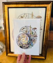 Load image into Gallery viewer, Ammonite Fine Art Print – 5x7 Ancient Fossil Crystal Spiral