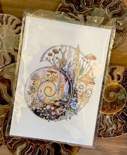Load image into Gallery viewer, Ammonite Fine Art Print – 5x7 Ancient Fossil Crystal Spiral