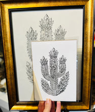 Load image into Gallery viewer, Crystal Cactus 5x7 Art Print – Mystical Desert Crystal Art with Poetry
