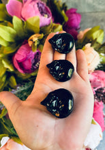 Load image into Gallery viewer, sleepy black obsidian cat