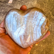 Load image into Gallery viewer, Flashy Peach Moonstone Crystal Hearts, Valentines Crystals
