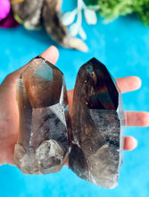 Load image into Gallery viewer, Smoky Lumurian Quartz Points, Lemurian Seed Quartz