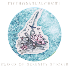 Load image into Gallery viewer, Sword of Serenity Art Print – Fantasy Art with Poetry