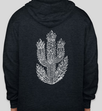 Load image into Gallery viewer, ✨PREORDER✨ Crystal Cactus Graphic Zip Up Hoodie – Multiple Color Options