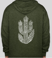 Load image into Gallery viewer, ✨PREORDER✨ Crystal Cactus Graphic Zip Up Hoodie – Multiple Color Options