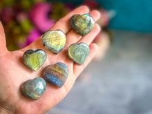 Load image into Gallery viewer, SUNSET Labradorite Crystal Hearts