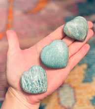 Load image into Gallery viewer, Amazonite Crystal Hearts, Amazonstone Heart