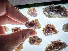 Load image into Gallery viewer, ANHUI Yellow Fluorite with Thousand Layer Purple Phantoms, RARE Minerals