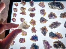 Load image into Gallery viewer, ANHUI Yellow Fluorite with Thousand Layer Purple Phantoms, RARE Minerals