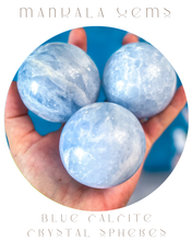 Load image into Gallery viewer, BLUE CALCITE Crystal Ball, Crystal Sphere