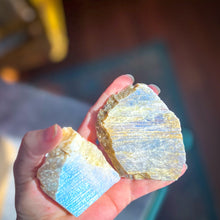 Load image into Gallery viewer, Blue Moonstone Crystal Slices, Moonstone Slabs
