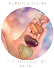 Load image into Gallery viewer, CANDY Fluorite Hearts, Ethically sourced Crystal Hearts