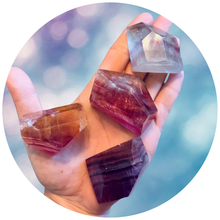 Load image into Gallery viewer, CANDY Fluorite Shapes, Polished Fluorite Freeforms, Fluorescent Crystals