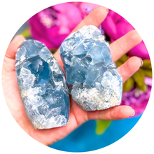 Load image into Gallery viewer, Ethically Sourced CELESTITE Freeforms, 25-450 Grams