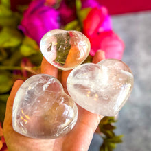 Load image into Gallery viewer, Clear Quartz Crystal Hearts, Ethically Sourced Crystals
