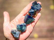 Load image into Gallery viewer, Naughty Gnome Pocket Fluorite Clusters, Diana Maria Mine, Daylight Fluorescent Fluorite