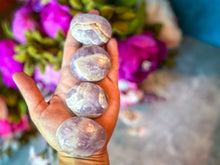 Load image into Gallery viewer, Dream Amethyst Palmstones, Chevron Amethyst Palm