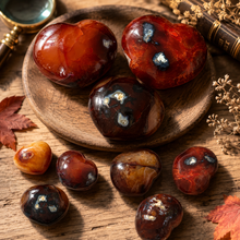 Load image into Gallery viewer, Ethically Sourced Carnelian Crystal Hearts | Polished Natural Carnelian