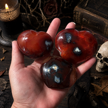 Load image into Gallery viewer, Ethically Sourced Carnelian Crystal Hearts | Polished Natural Carnelian