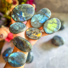 Load image into Gallery viewer, FLAT Labradorite Palm Stone, Bulk 1 Lb Bag