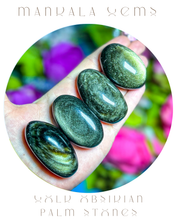 Load image into Gallery viewer, Gold Obsidian Palmstones