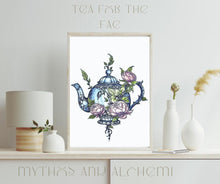 Load image into Gallery viewer, Tea for the Fae Art Print - Magical Teapot Archival Fairycore, 5x7