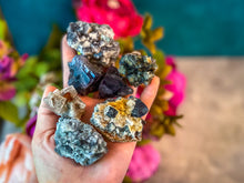 Load image into Gallery viewer, RARE Lady Annabella Fluorite Clusters, Green Purple Yellow and Clear Fluorite, CLOSED Mine!